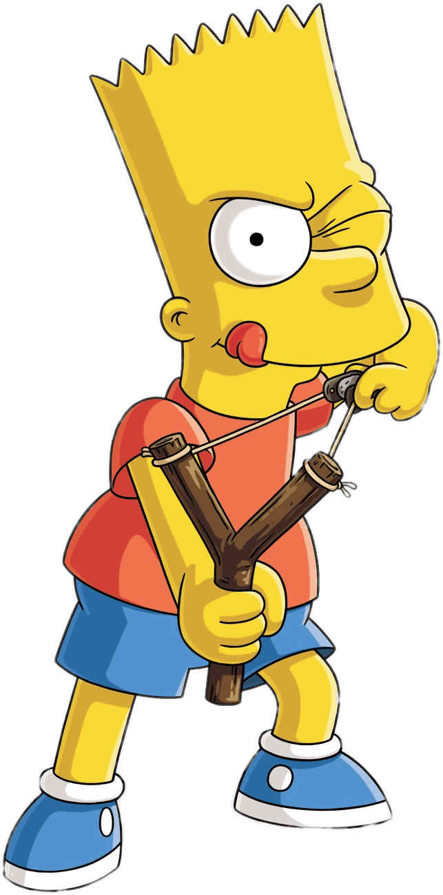 Bart Simpson With Slingshot PNG Image