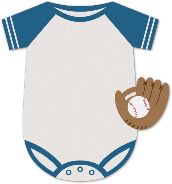 Baseball Onesie Invitation Template PNG Image