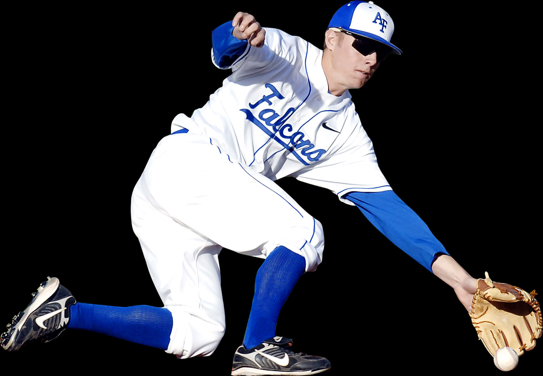 Baseball Player Diving Catch PNG Image