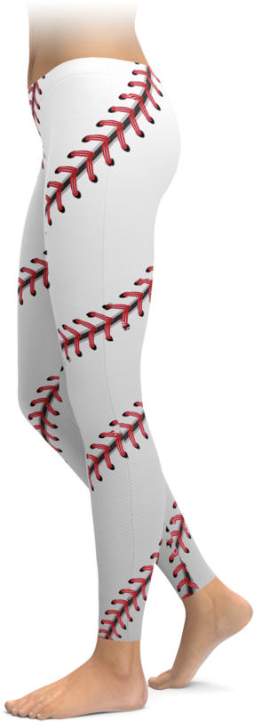 Baseball Stitch Leggings PNG Image