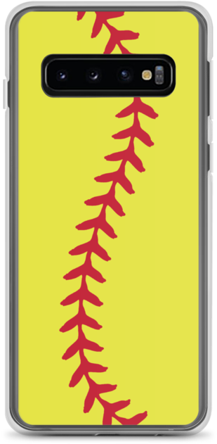 Baseball Stitch Phone Case Design PNG Image