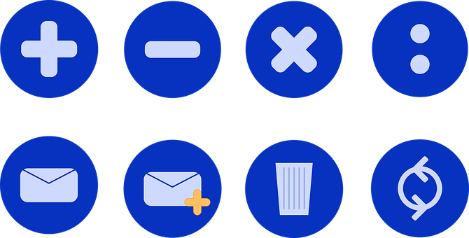 Basic Interface Icons Set PNG Image