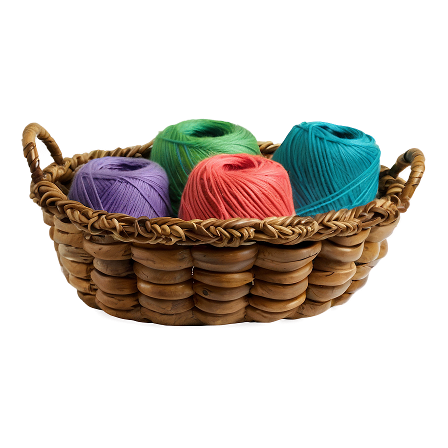 Basket Of Yarn Png 05242024 PNG Image