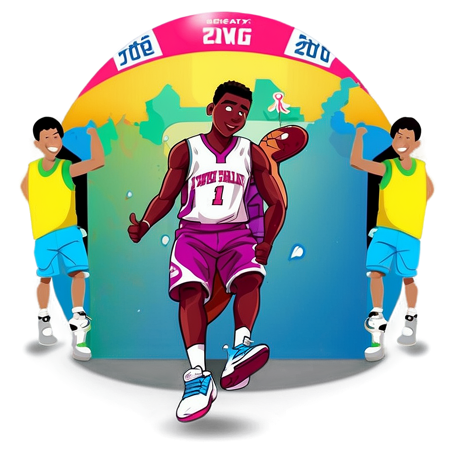 Basketball Cartoon Celebration Png 83 PNG Image