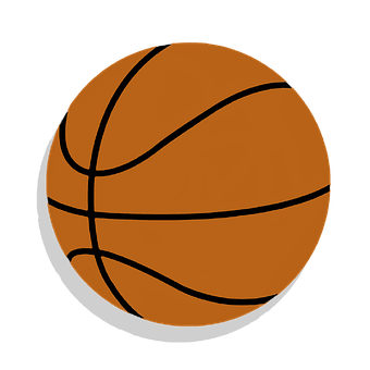 Basketball Icon Black Background PNG Image