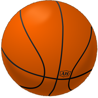 Basketball Iconic Orange Black Background PNG Image