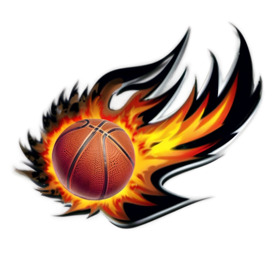 Basketball On Fire Png 04302024 PNG Image