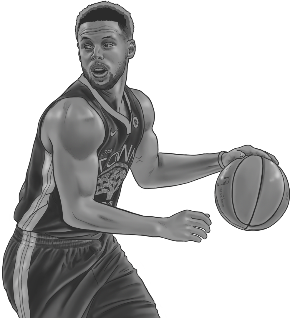 Basketball Player In Action Illustration PNG Image