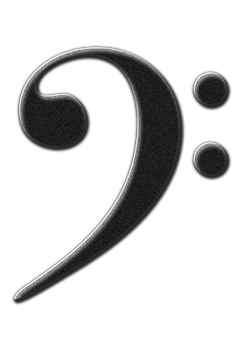 Bass Clef Symbolon Black Background PNG Image