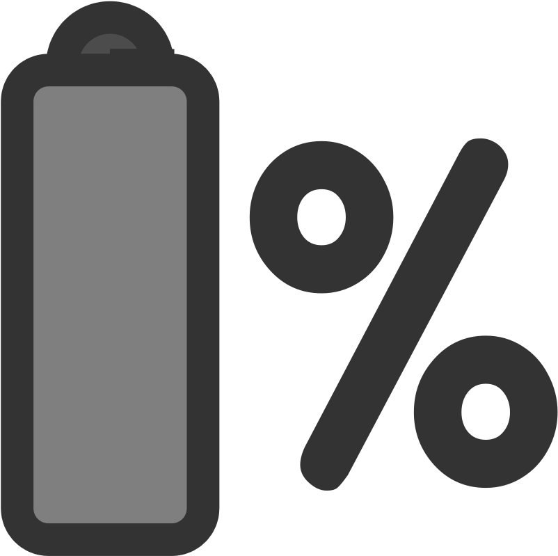 Battery Percentage Icon PNG Image