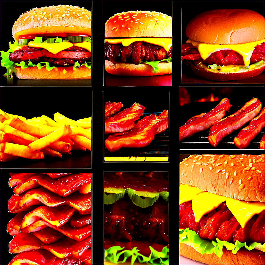 Bbq Bacon Burger Extravaganza Png Fnu PNG Image