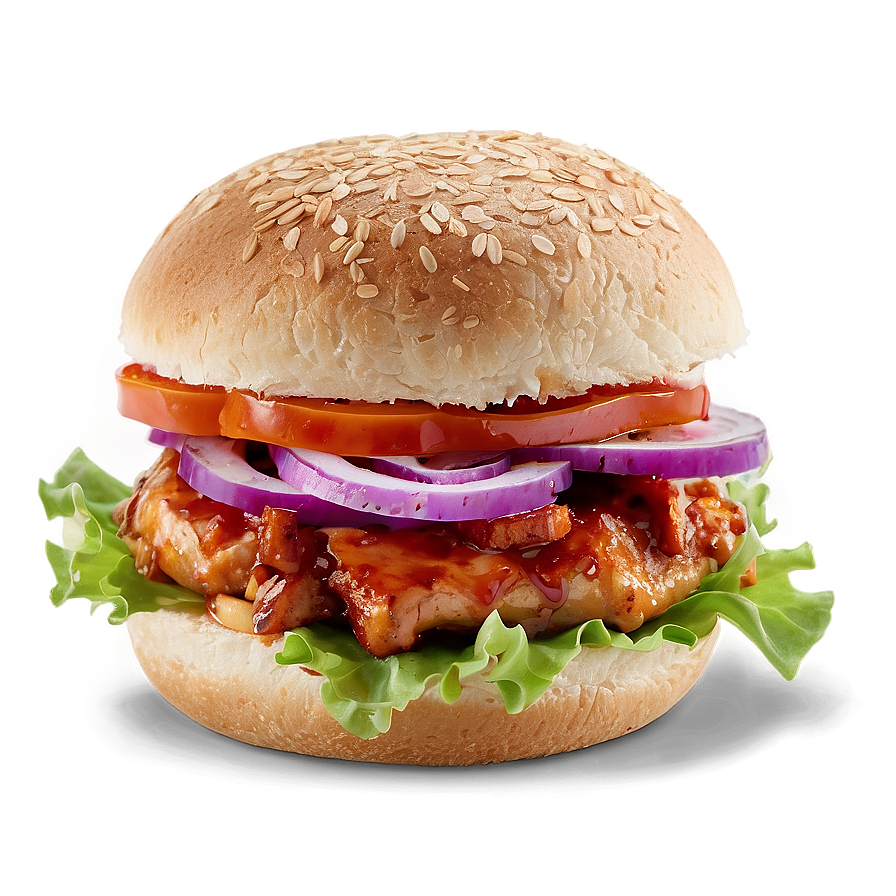 Bbq Chicken Sandwich Delight Png Vsh PNG Image