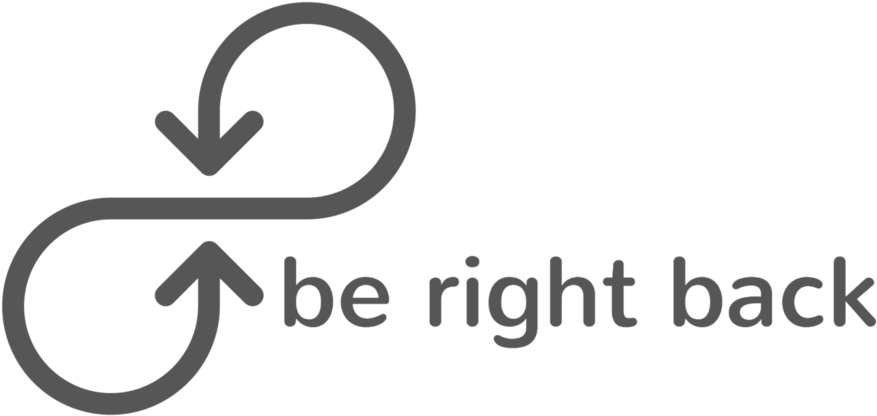 Be Right Back Signage PNG Image