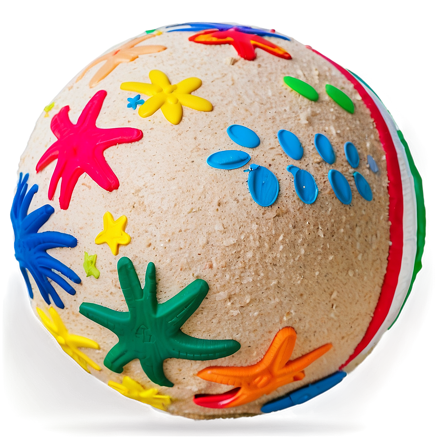 Beach Ball In Sand Png Hyu PNG Image