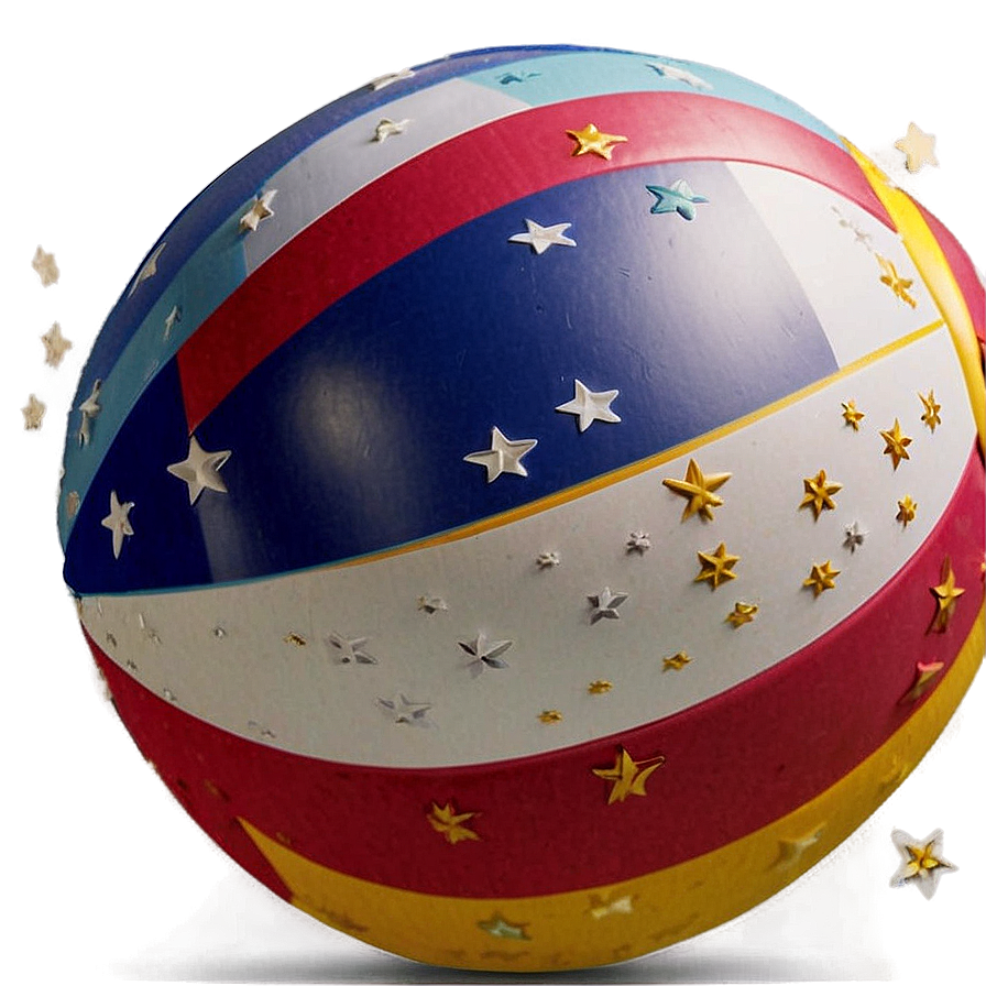 Beach Ball With Stars Png Cyh92 PNG Image