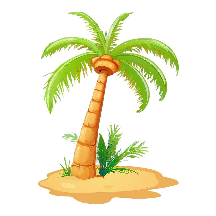 Beach Cartoon Palm Tree Png 06212024 PNG Image