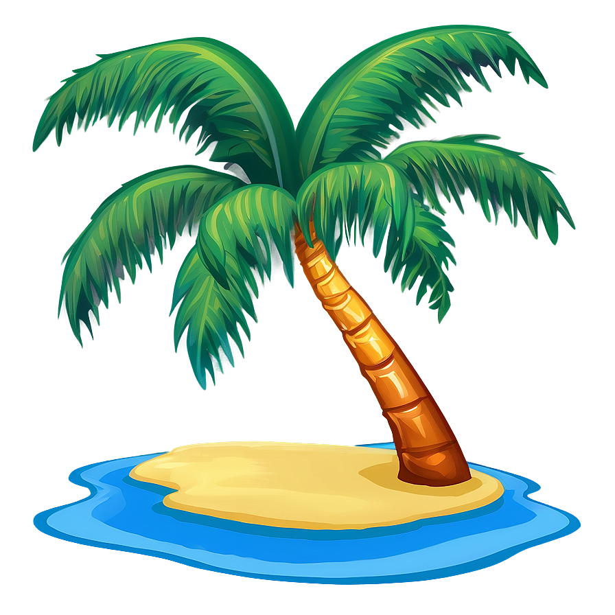 Beach Cartoon Palm Tree Png 06212024 PNG Image