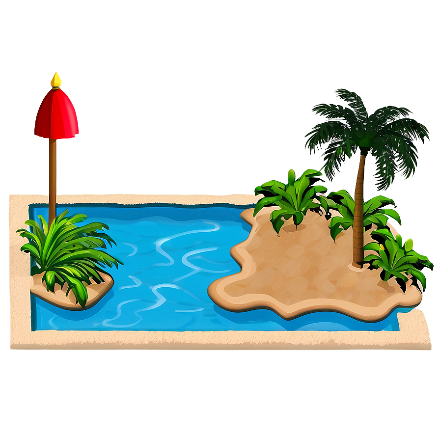 Beach Entry Swimming Pool Png 32 PNG Image