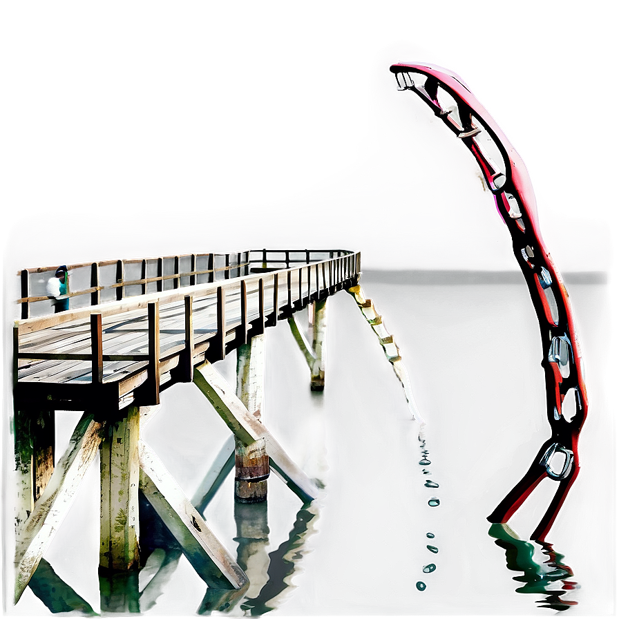 Beach Fishing Pier Png Wjt PNG Image