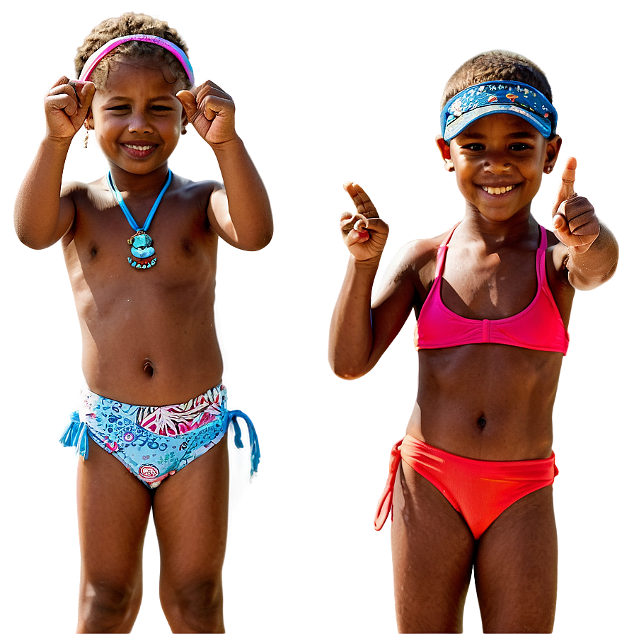 Beach Kids Playing Png 06132024 PNG Image