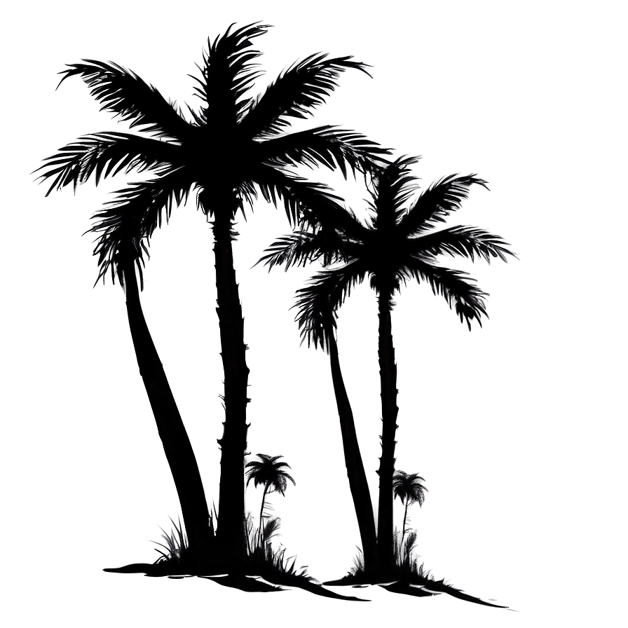 Beach Palm Silhouette Png 36 PNG Image