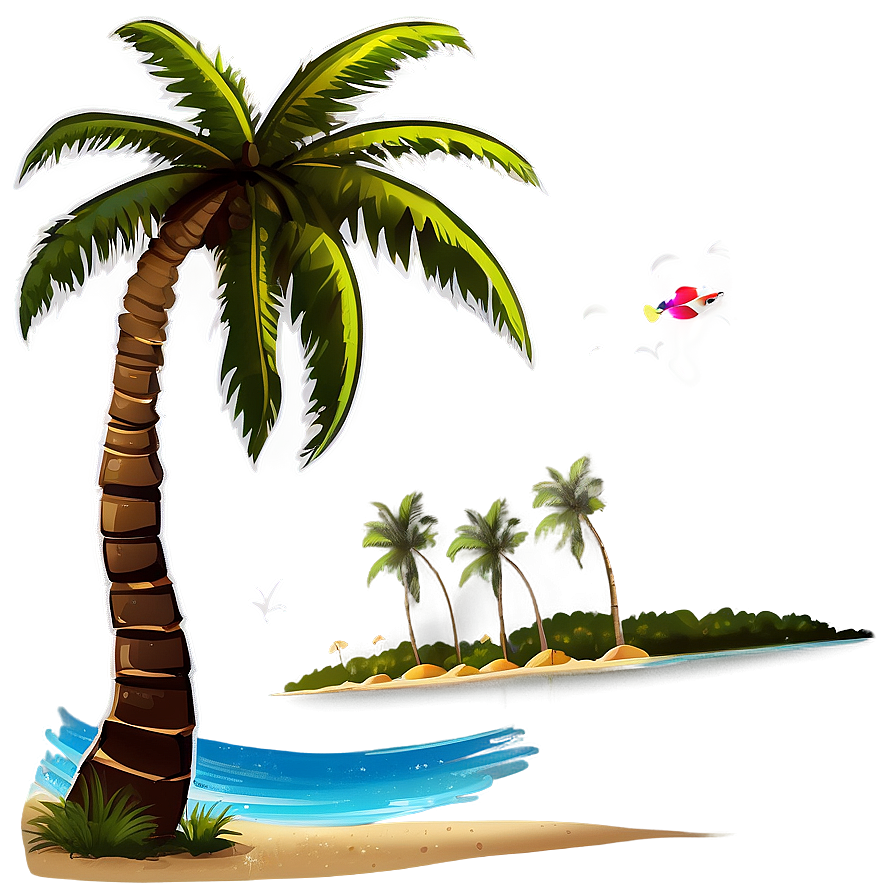 Beach Palm Trees Silhouette Png Flq PNG Image