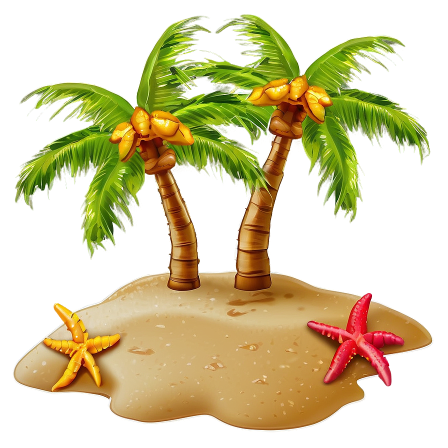 Beach Sand Palm Tree Png Cku PNG Image