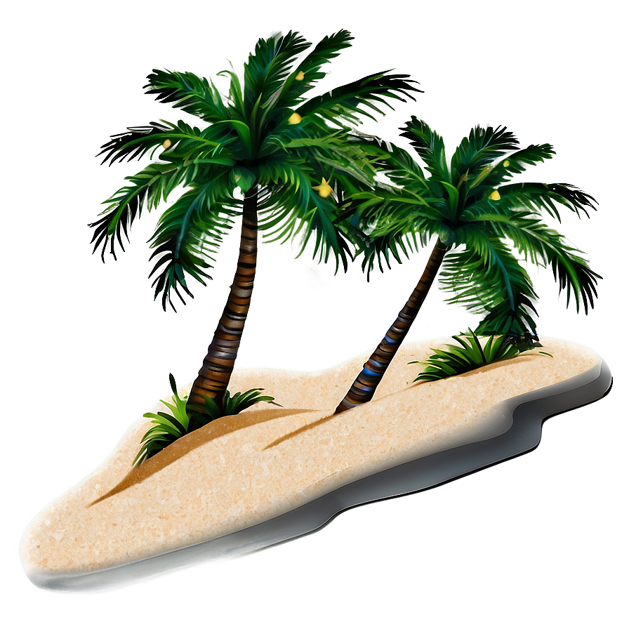 Beach Sand Palm Tree Png Ick PNG Image