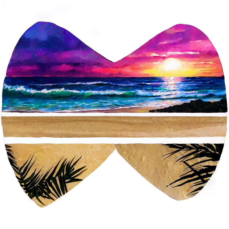 Beach Sunset Silhouettes Png 64 PNG Image