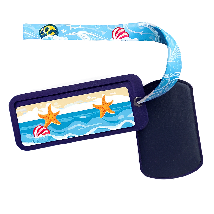 Beach Theme Luggage Tag Png 06292024 PNG Image