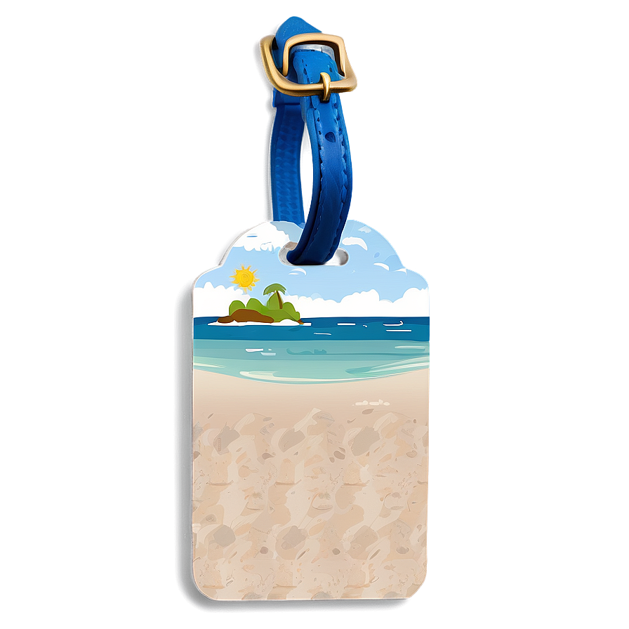 Beach Theme Luggage Tag Png 64 PNG Image