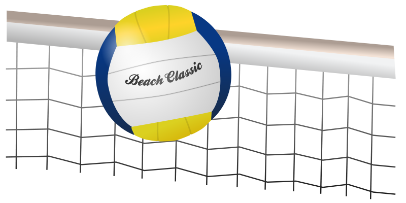 Beach Volleyball Balland Net PNG Image