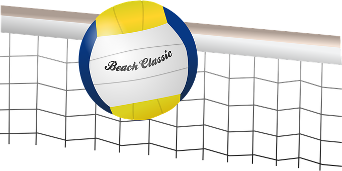 Beach Volleyball Classic Ball Net PNG Image