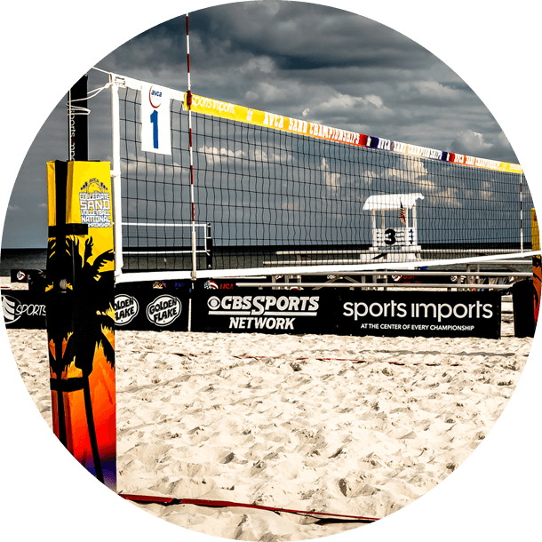 Beach Volleyball Court Cloudy Sky PNG Image