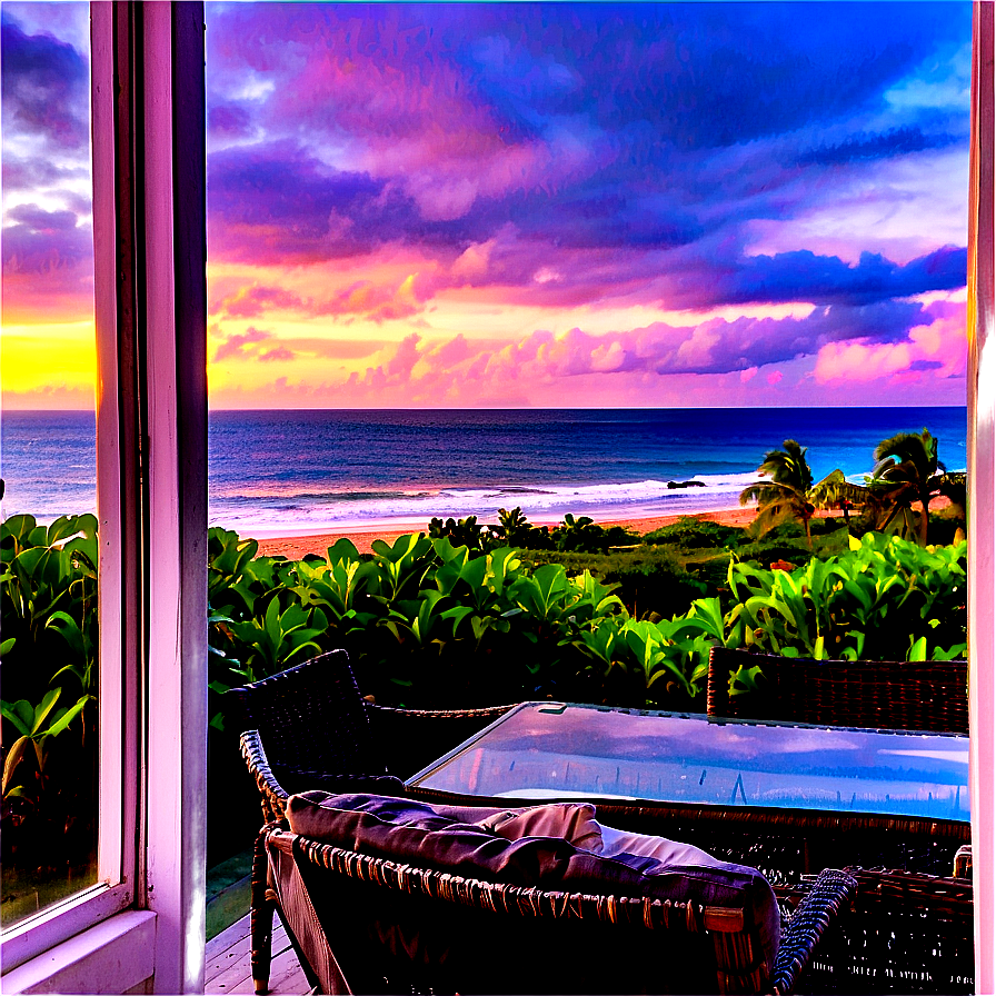 Beachfront Airbnb View Png Esb89 PNG Image