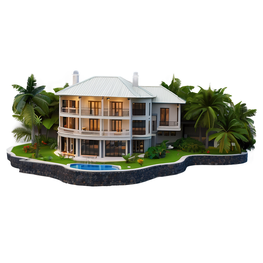 Beachfront Mansion Sunset Png 77 PNG Image