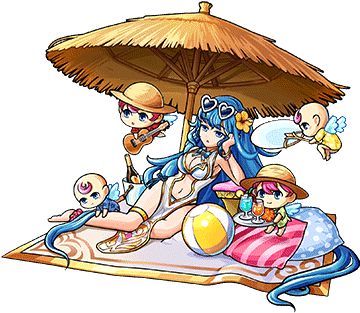 Beachside_ Animated_ Characters_ Relaxing.png PNG Image