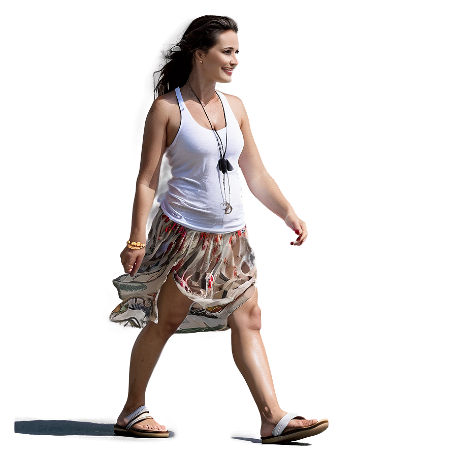 Beachside Walking View Png Qgh PNG Image