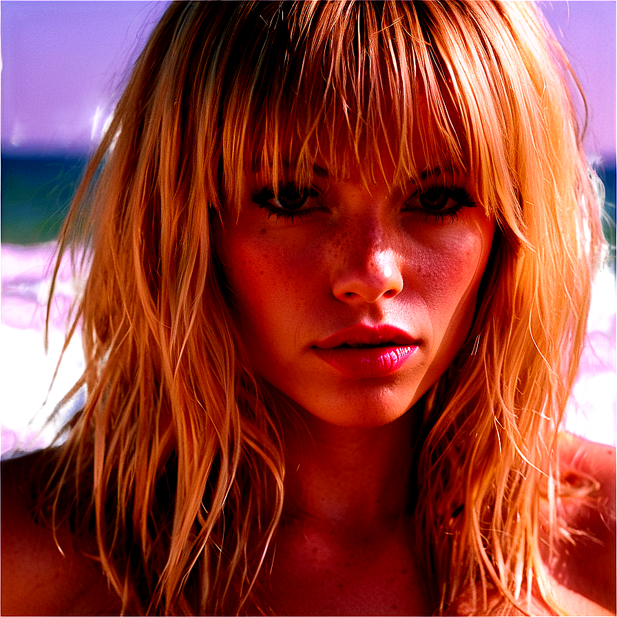 Beachy Blonde Bangs Png Wbv71 PNG Image