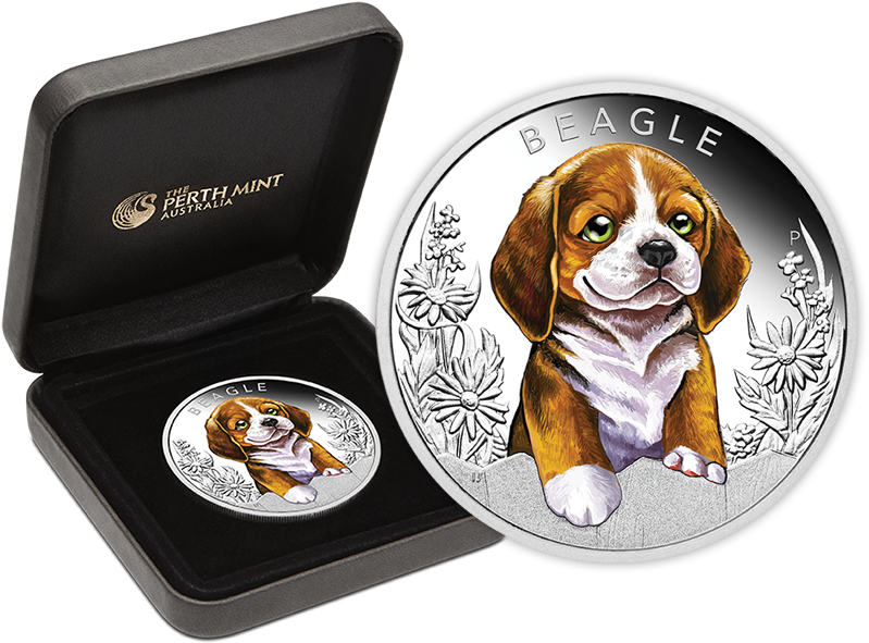 Beagle Commemorative Coin Perth Mint PNG Image