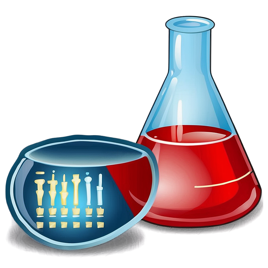 Beaker With Red Chemical Png Qve PNG Image