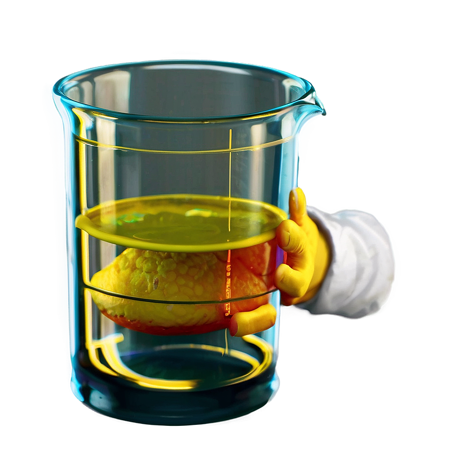 Beaker With Yellow Substance Png 05232024 PNG Image