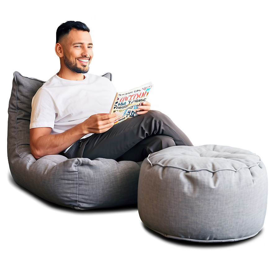 Beanbag Footstool Combo Png 06202024 PNG Image