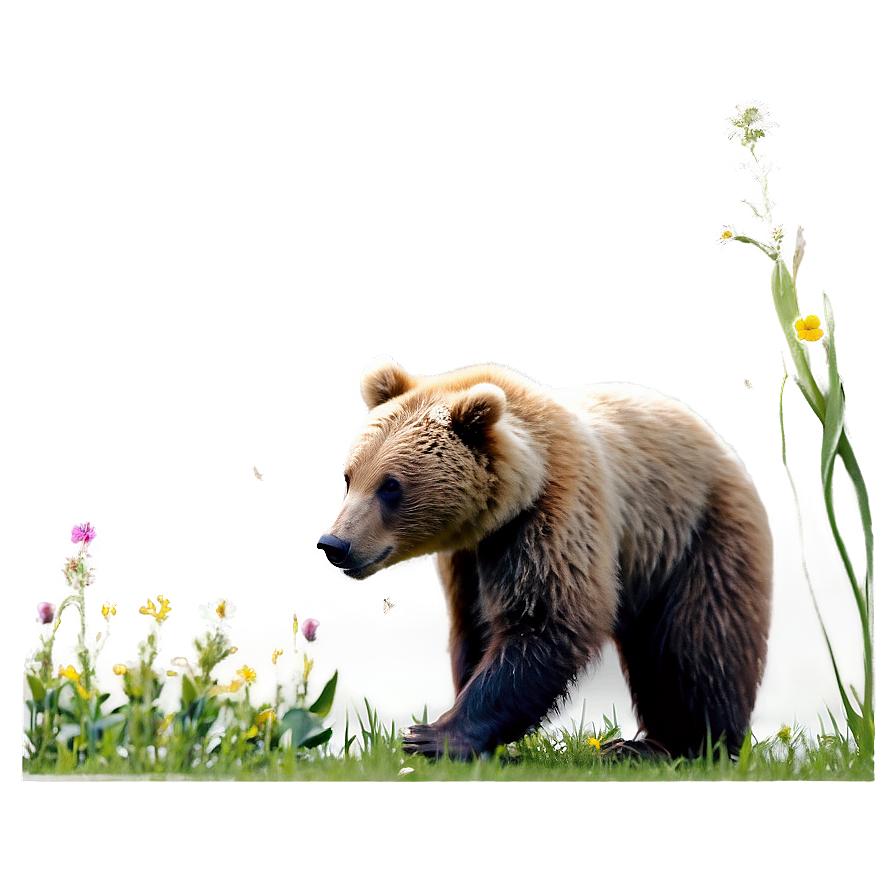 Bear And Bees Png Cxg51 PNG Image