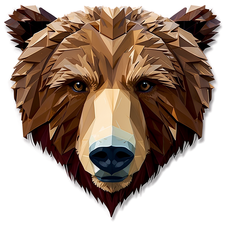 Bear Face Flat Design Png 64 PNG Image