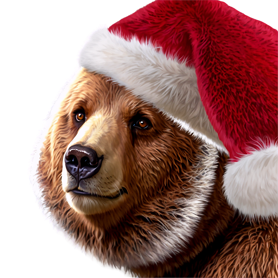 Bear Face With Santa Hat Png 79 PNG Image