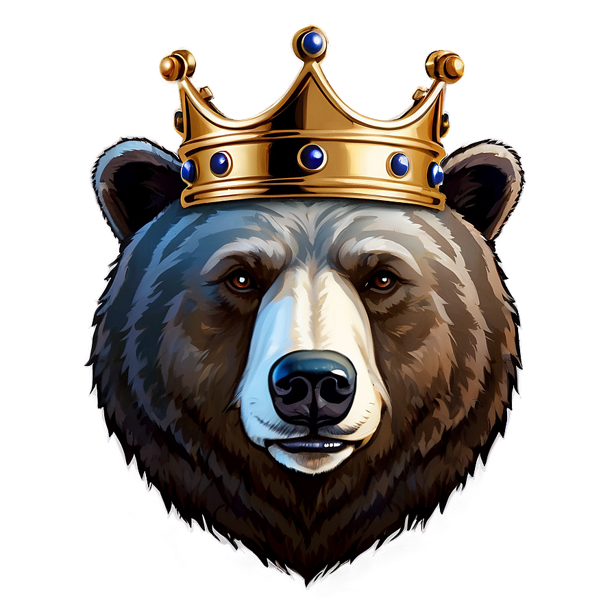 Bear Head With Crown Png 06292024 PNG Image