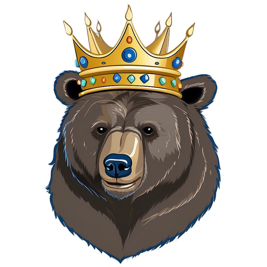 Bear Head With Crown Png 06292024 PNG Image