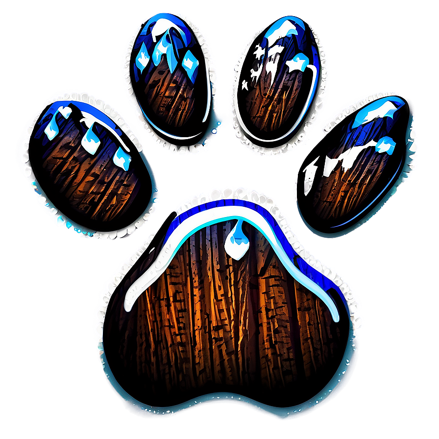 Bear Paw With Snowflakes Png Jro14 PNG Image