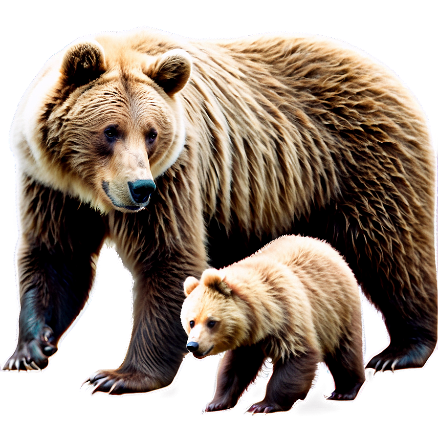 Bear With Cubs Png Mjr16 PNG Image